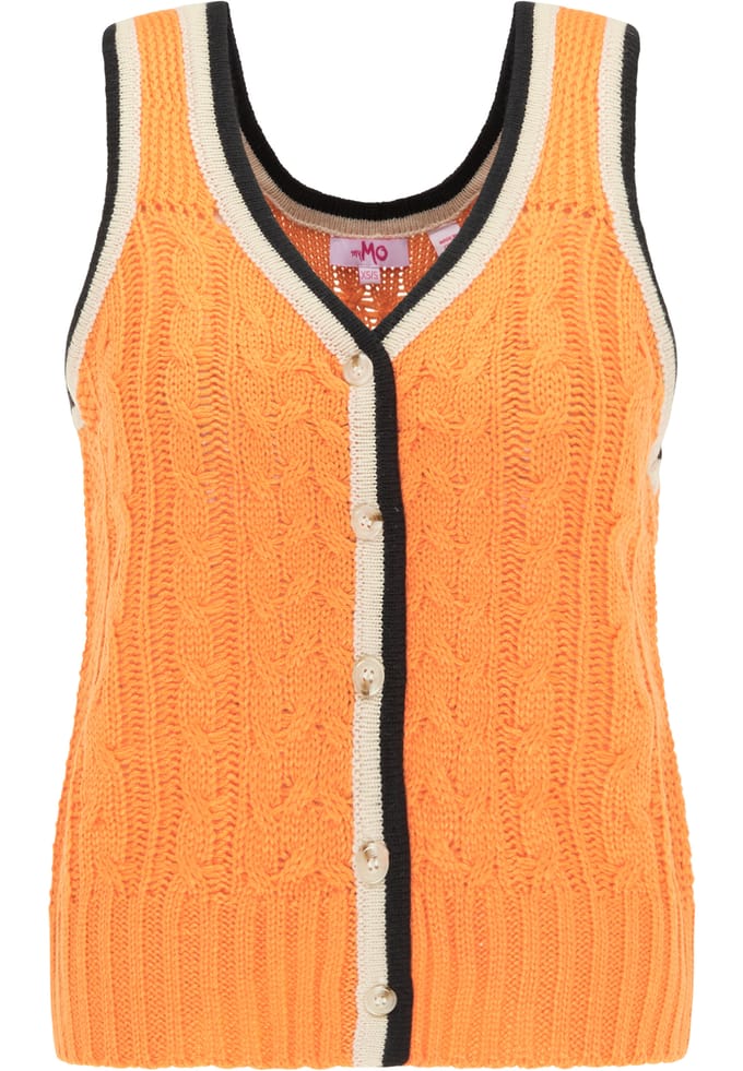 Mymo Gebreide vest Dames oranje