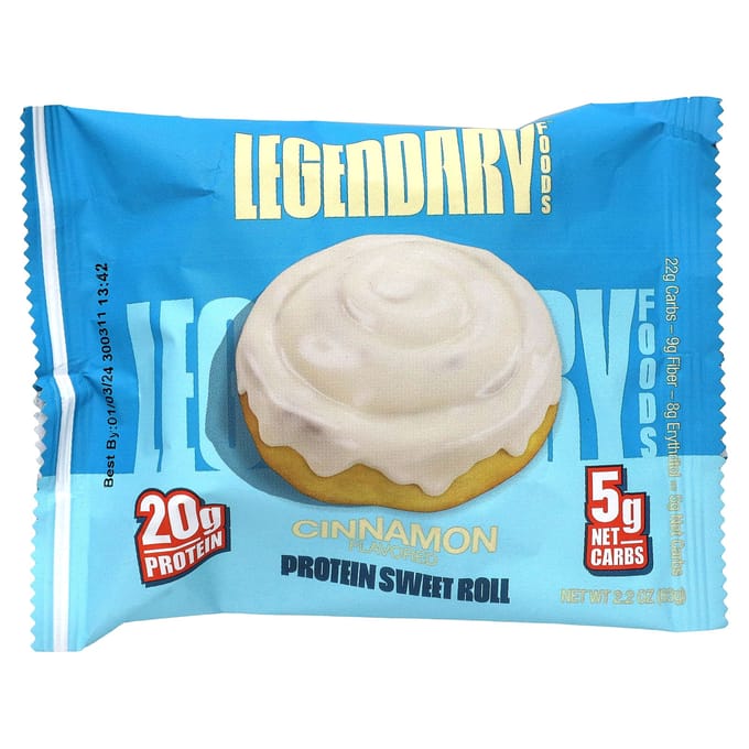 Eiwit Kaneelbroodjes, Kaneel, 8 Stuks, 63G (2.2Oz) Elk