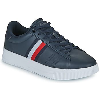 Tommy Hilfiger - Heren Sneakers Supercup Leather - Blauw - Maat 41