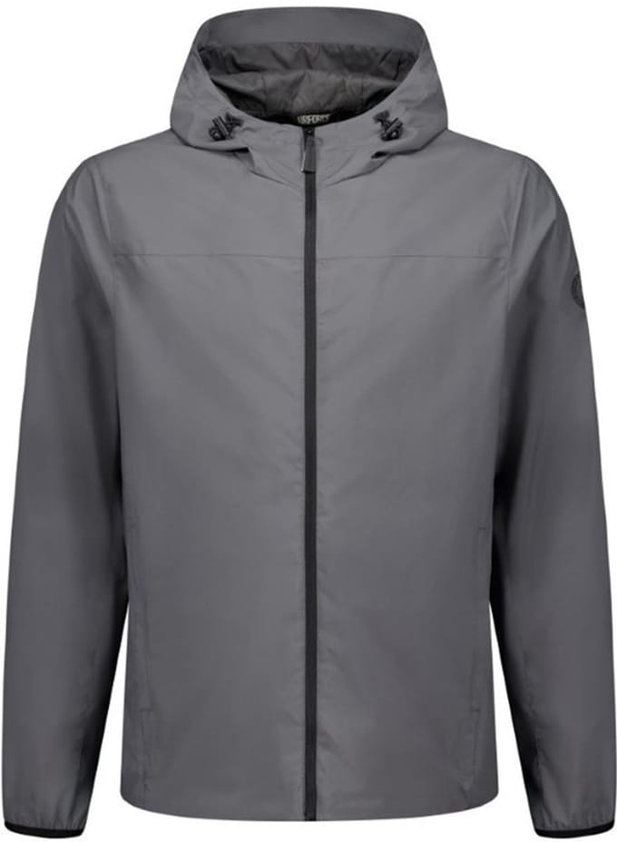 Lightweight Hooded Jas Heren Pewter XL