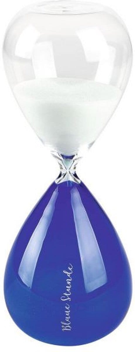 Moses Zandloper Blauw 9 X 23 Cm Glas Transparant/kobaltblauw