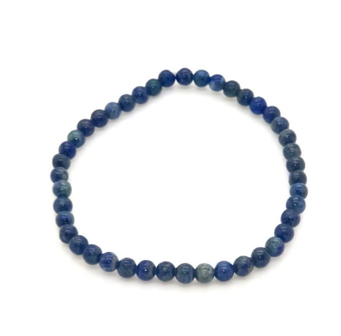 Lapis Lazuli edelstenen armband 4 mm blauw 5e chakra communicatiesteen