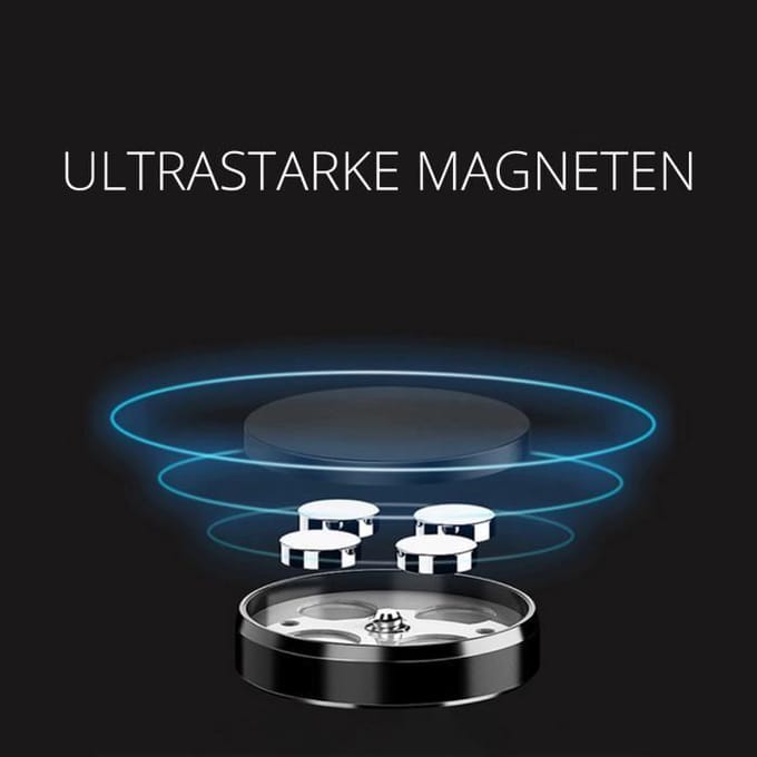 Telefoonhouder Auto - UTO - Universeel - Magnetisch - Aluminium - Zwart
