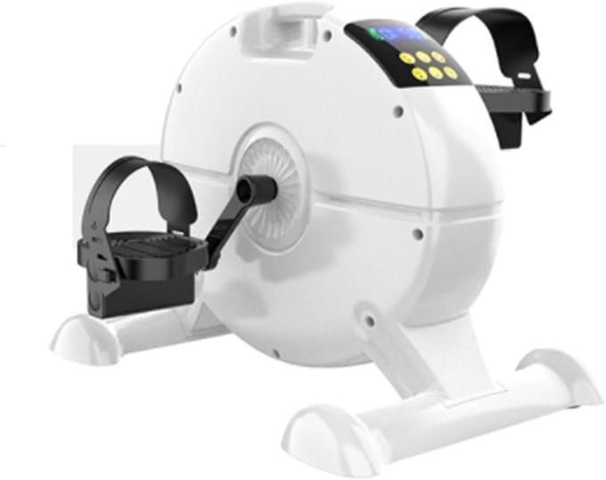 Pedaaltrainer Hometrainer - Mini Fiets - Been Arm Oefening - LCD Scherm - 447x312x336 cm - Wit