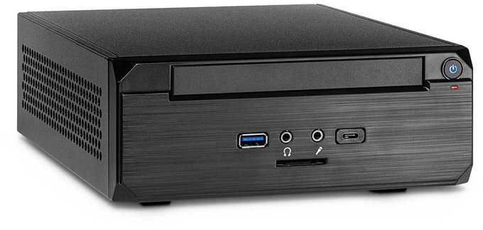 Inter-Tech MW-02 II - Case - Desktop slimline - Zwart