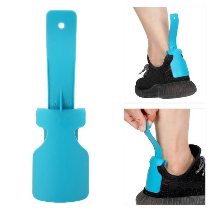 Hulpmiddel bij het aantrekken van schoenen - SURENHAP - Professionele schoenlepel - Ergonomisch - Draagbaar - Blauw blue