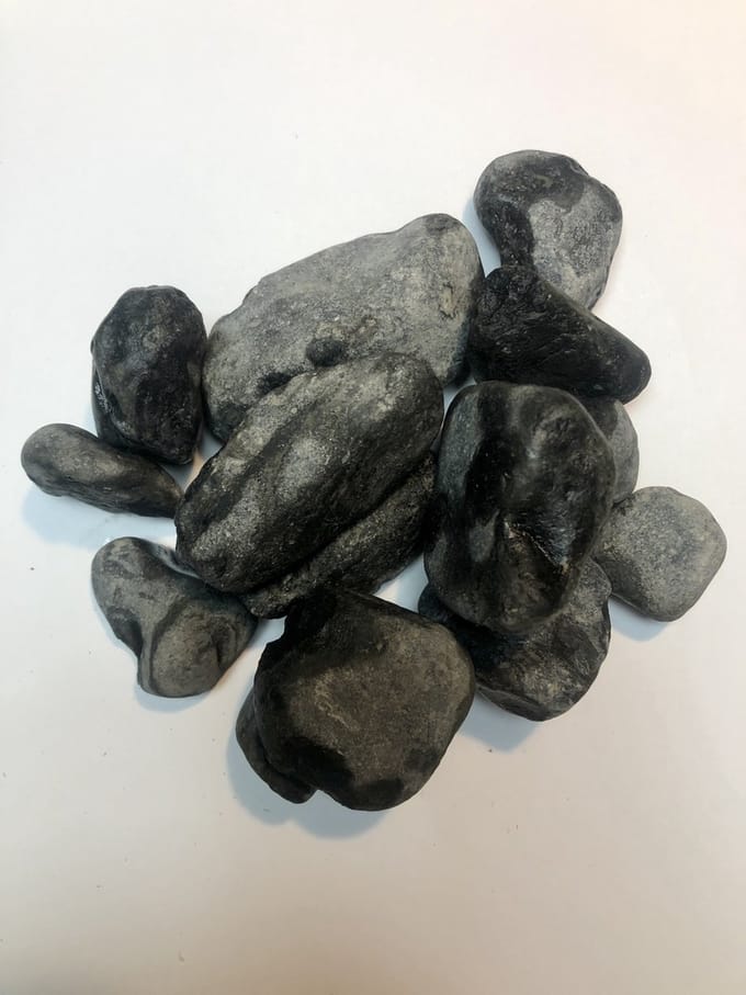 Grind bluestone pebbles 20-40 mm - 20 kg - donkere blauwe afgerond keien
