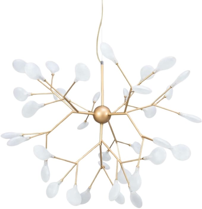 Kosilum - Arsinoe - Hanglamp - Goud/Messing - Metaal en glas