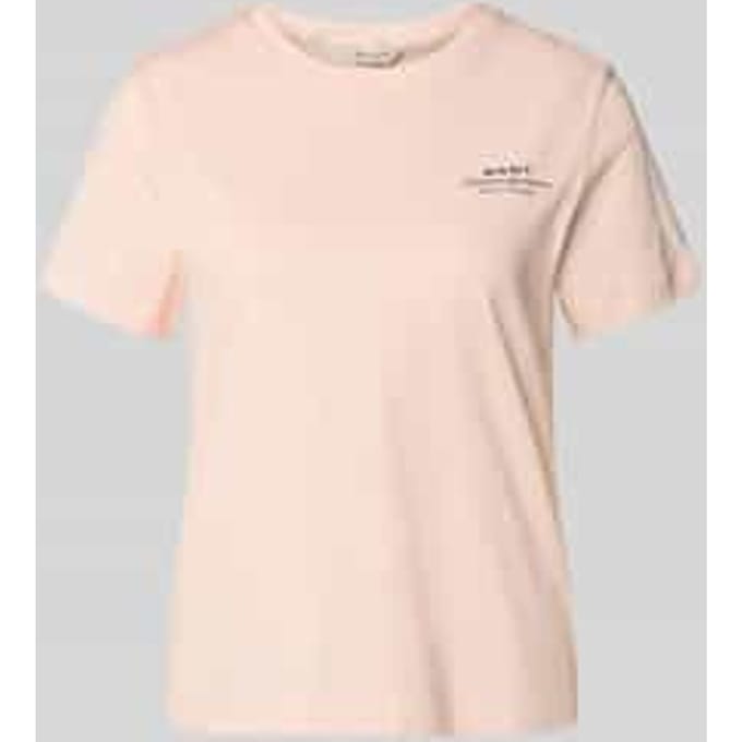 T-shirt met labelprint en ronde hals