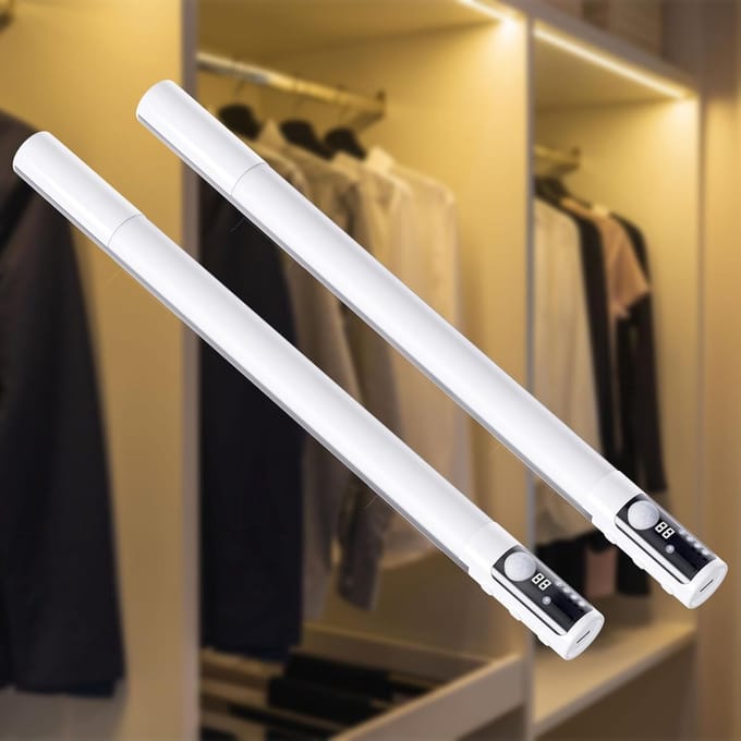 LED Kastlamp met Bewegingssensor en Oplaadbare Batterij - 3 Kleurenmodi en Dimbaar