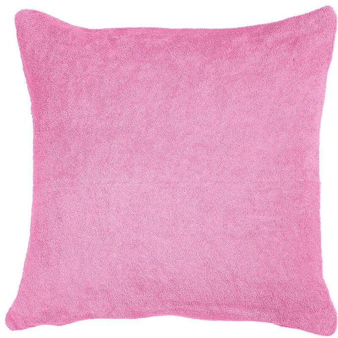 Frotte kussensloop 40x40 cm dik roze KARO - zacht en duurzaam