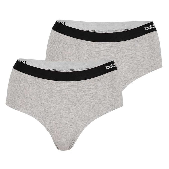 Apollo - Bamboe hipster dames - Grijs - Maat S - 2-Pak - Dames ondergoed - Dames boxershorts