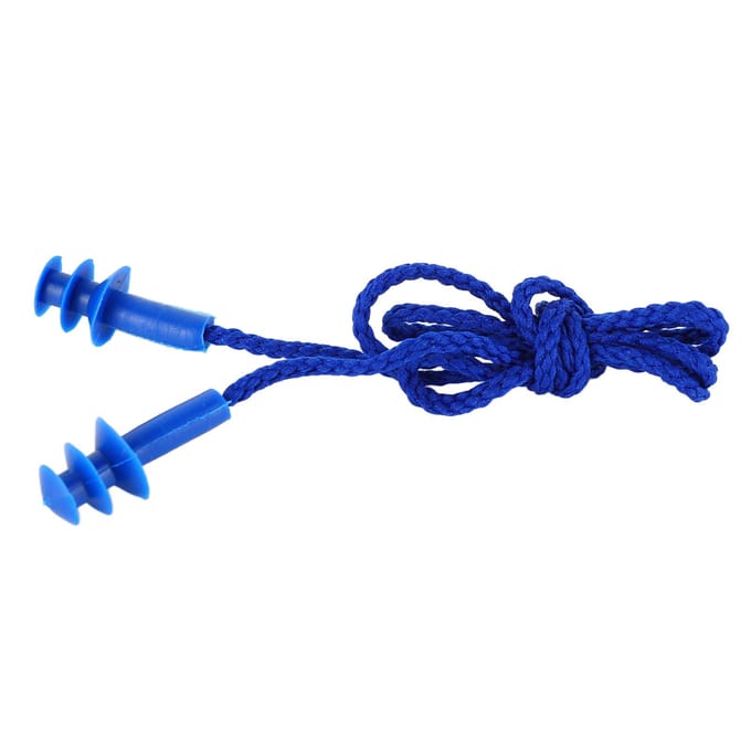 Bouchons d'oreille en silicone Réduction du bruit Imperméable Réutilisable Bouchons d'oreille bloquant le son pour blue