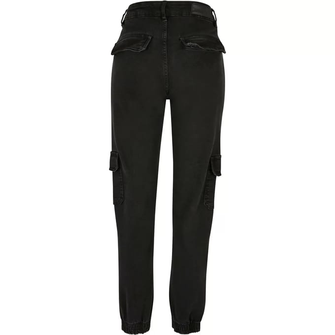 Urban Classics - Organic Stretch Denim Cargobroek - Taille, 27 inch - Zwart