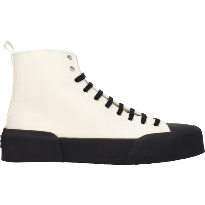 Jil Sander Beige Stoffen Hoge Sneakers