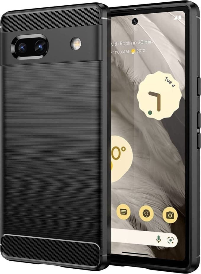 Hoesje voor Google Pixel 7A backcover Shockproof siliconen Swart