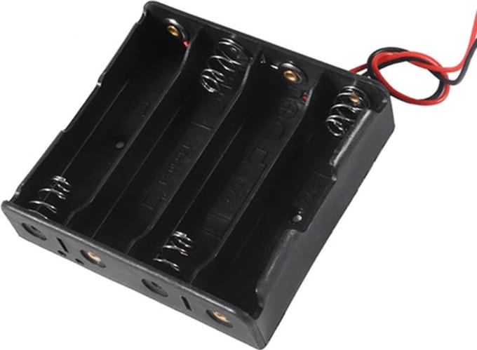 Batterijhouder 3.7V 4x 18650  Serie