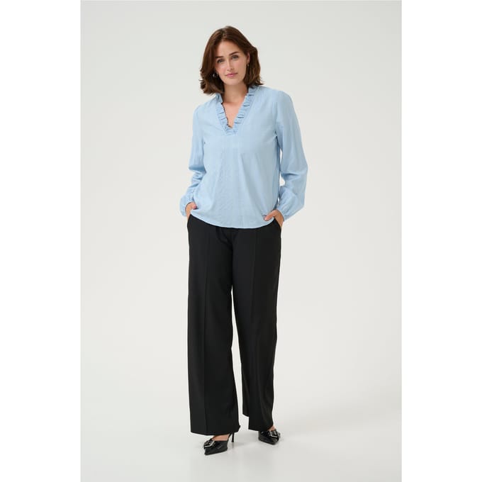 Blouse met lange mouwen Regular fit Soft Chambray blue