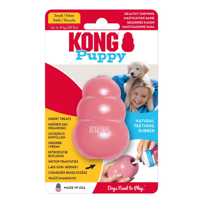 KONG Puppy Maat S Roze Rubberen Puppyspeelgoed