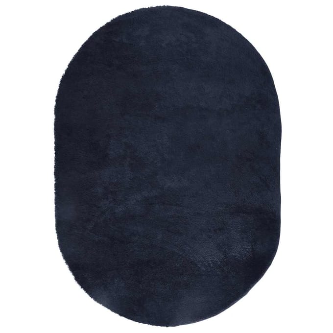 vidaXL - Hoogpolig - vloerkleed - NAVARRA - 300x200 - cm - polyester - marineblauw