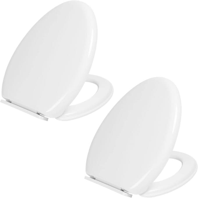 Witte Lange Toiletbril met Softclose en Quick Release - Eenvoudige Montage