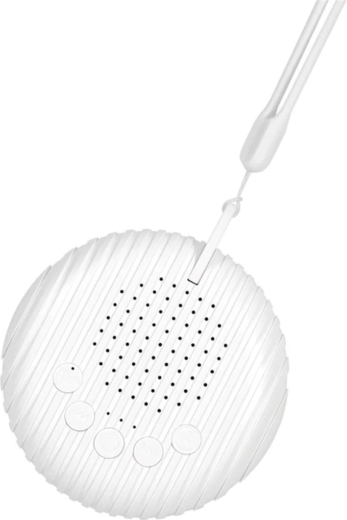 DrPhone BabyBreeze – Draagbare Baby Slaap Machine - 10 Rustgevende Geluiden – Instelbare Volume - Wit