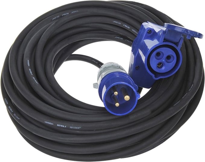 ProPlus Verlengkabel - 10 meter - haakse contrastekker - Schuko stopcontact - 3 x 1.5 mm²
