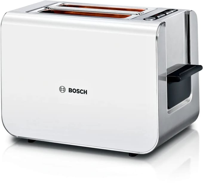 Bosch Kompakt Styline Broodrooster - Wit - 2 sleuven - 860W