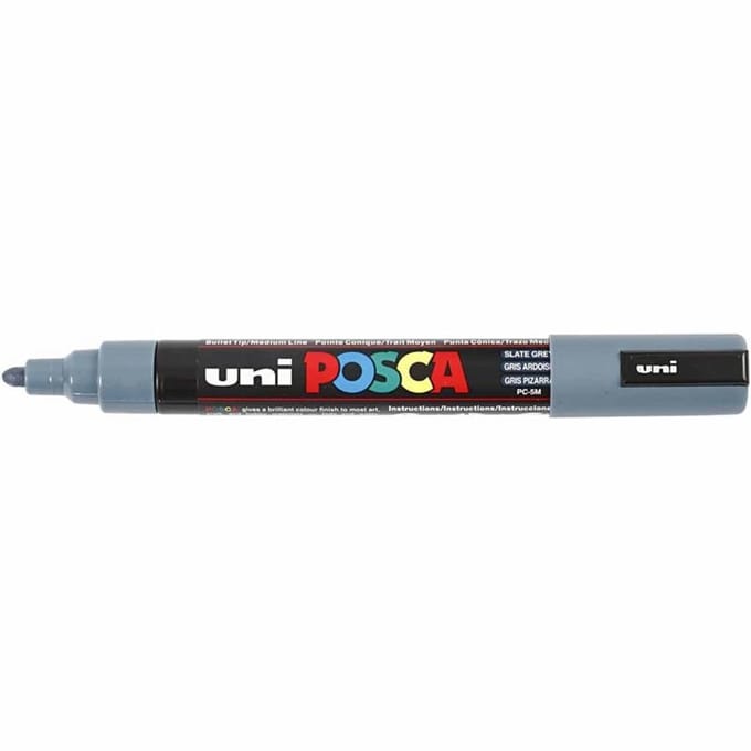 Posca Marker, afm PC-5M, lijndikte 2,5 mm, medium, slate grey, 1 stuk
