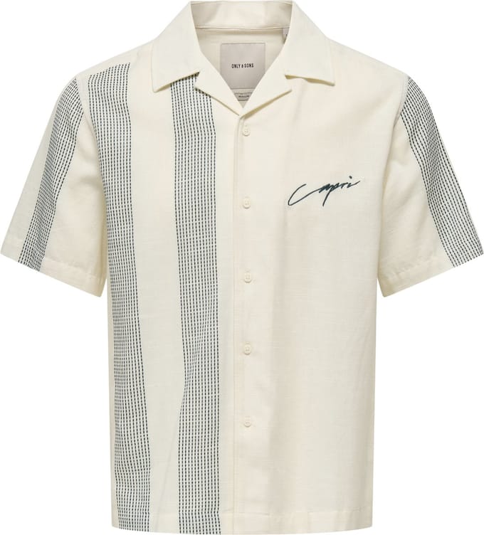 ONLY&SONS - ONSSEIO EMB DETAILED SS SHIRT 0323 - Heren - Overhemden