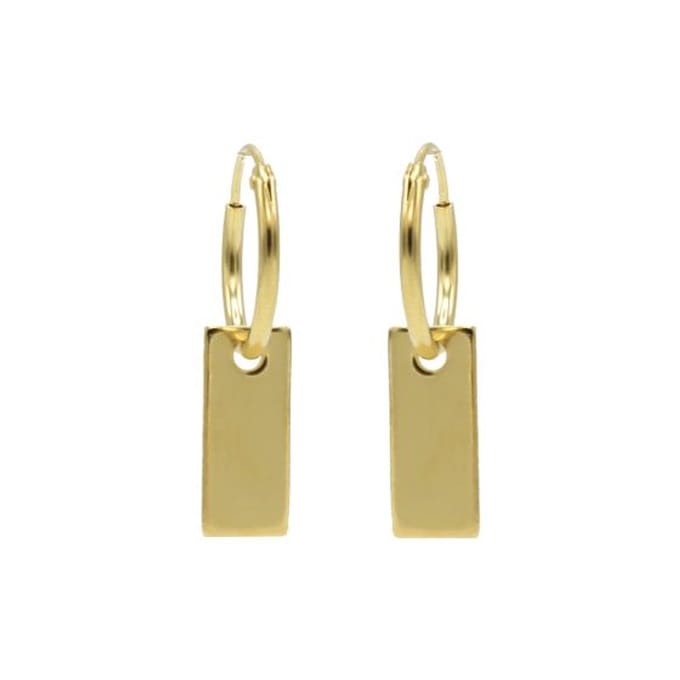 Karma Symbols oorbel Rectangle goud M1966