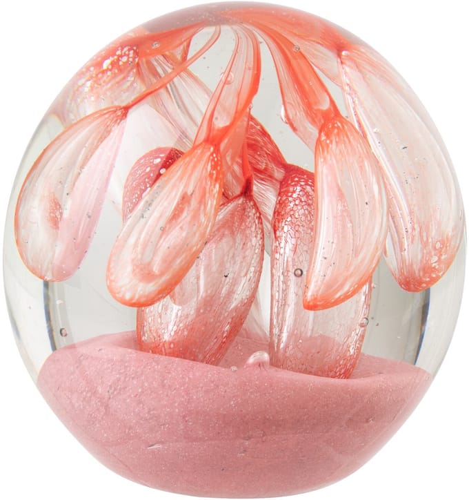 J-Line presse-papier Bal - glas - oranje/roze - medium