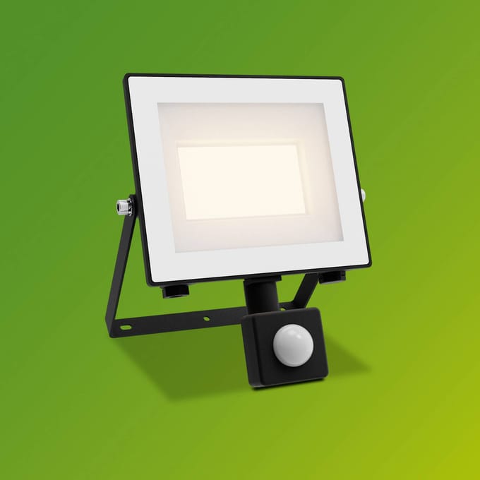 Philips Lois floodlight - UltraEfficient LED - Zwart - 15W - Helder warm licht; 3000K - Bewegingssensor - Verstraler