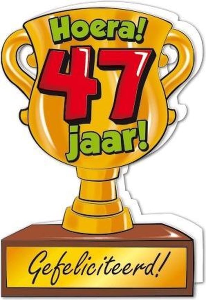 Wenskaart Trofee 47 jaar
