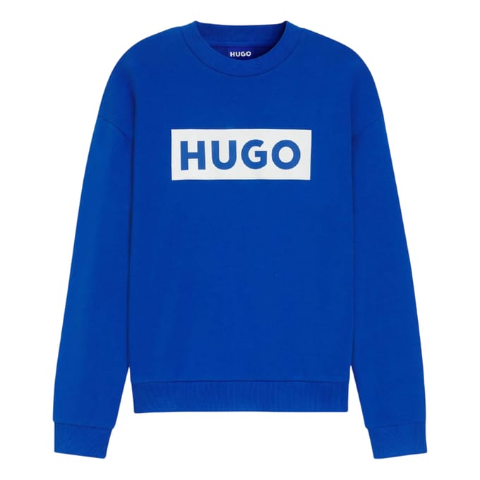 Hugo Heren Niero Logo Crew Neck Sweatshirt (Blauw)