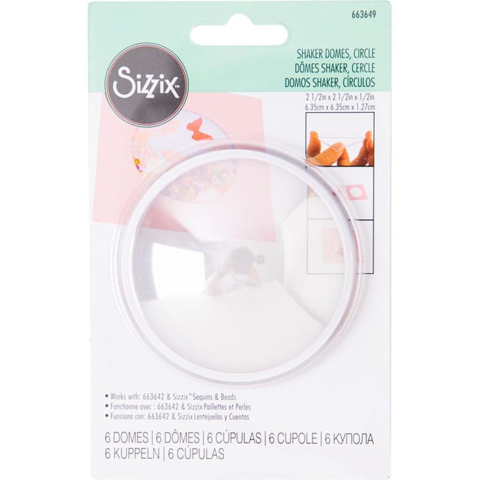 Sizzix Shaker Domes Circle - 5,1cm - 6 stuks