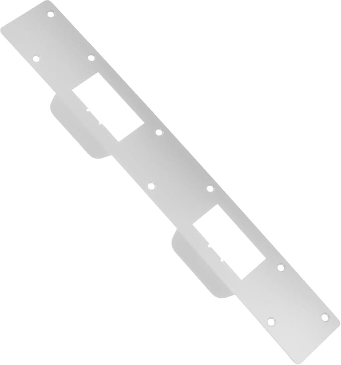 Deur Grendelplaat - Sluitplaat Versterking - Extra Beveiliging - Sterke IJzeren Constructie - 28x5x0.3cm - Zilver