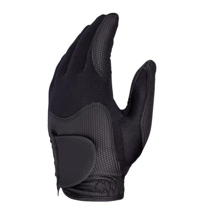 Golf Links Hand Handschoen Polyester Hoge Elasticiteit Ademend Wasbaar Enkele Golfhandschoen voor Mannen Vrouwen M zwart