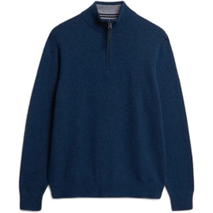 Heren trui van gemengde wol met opstaande kraag Superdry