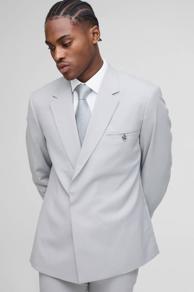 Ontspannen pasvorm boxy blazer | Grey | Size 38