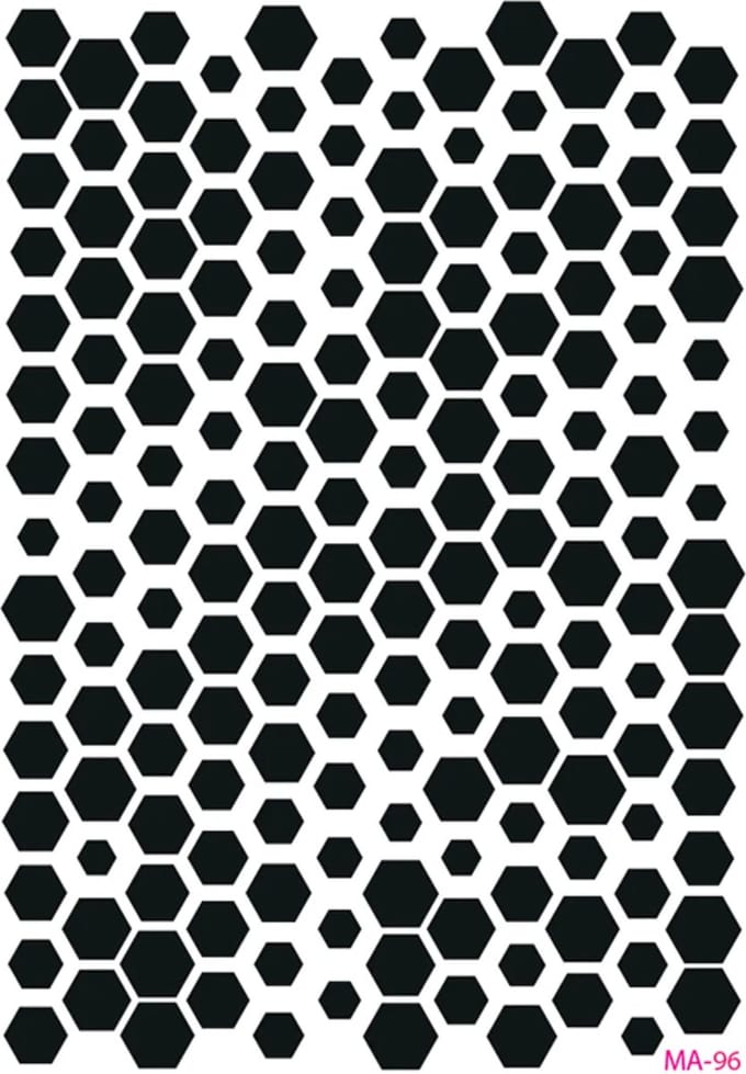 Cadence Mixed Media Stencil MA96 21x29 cm Hexagonaal