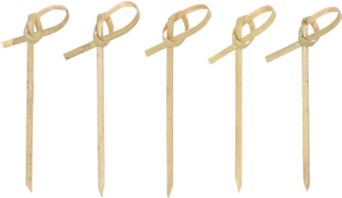15x 40 Fingerfood prikkers pure 6 cm Knot