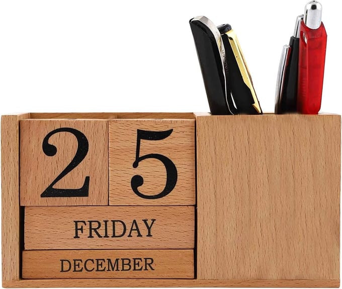 Kalenderblok - Bureaukalender - Thuis en kantoor - Eeuwigdurend - 165 cm - Lichtbruin