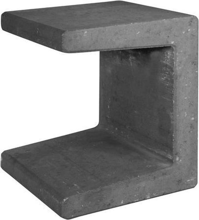 U-element zwart 40x40x50 cm