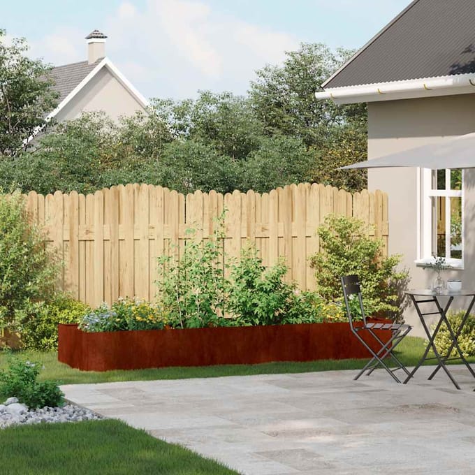 vidaXL - Plantenbak - roestig - 280x80x40 - cm - weervast - staal