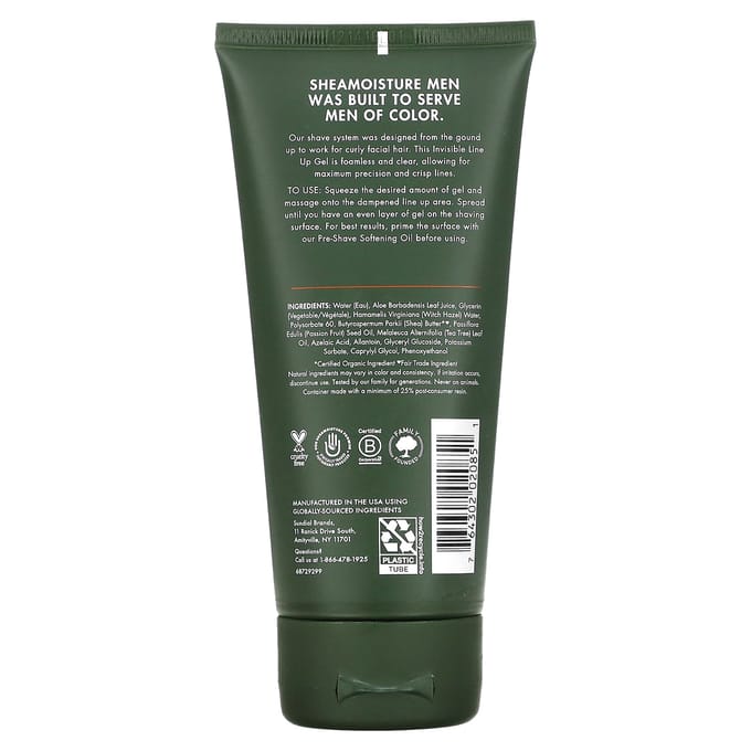 SheaMoisture, Men, Invisible Line Up Gel, 6 oz (170 g) black