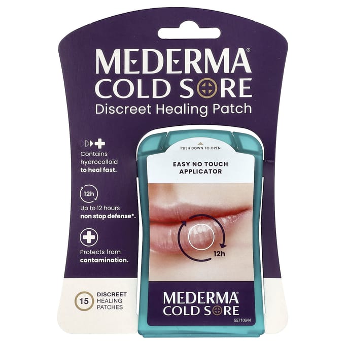 Mederma, Herpes Simplex Symptoomverlichting Pleister, 15 Pleisters gray