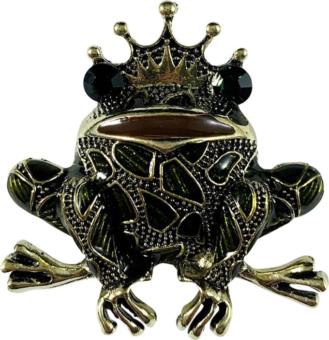 Fjesta© Oeteldonk broche metaal - Kikker met kroon