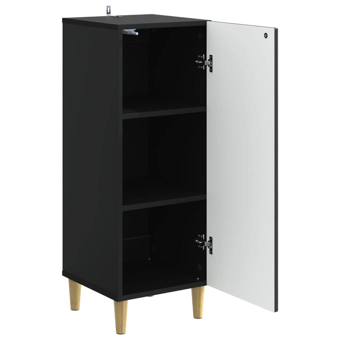 vidaXL - Dressoir - Zwart - 33 - x - 34,5 - x - 90 - cm - Bewerkt - hout