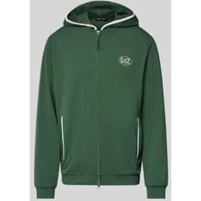Sweatjack met logo en tweewegritssluiting